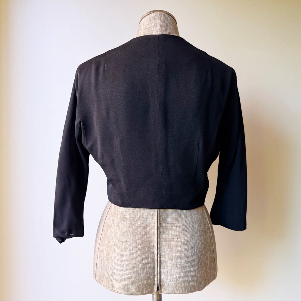 Vintage Bernetti Black Bolero with Buttons - Picture 5 of 13